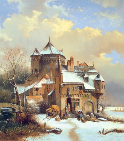 Dutch Winter Scene by Cornelis Kruseman